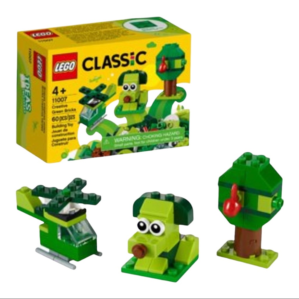 Lego 11007 Creative Green Bricks Dog Helicopter Apple Tree